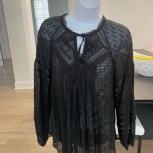 Rebecca Taylor peasant top sheer